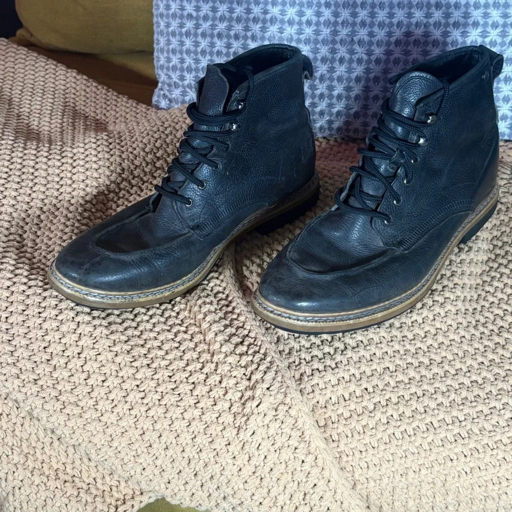 Timberland Men's‎ Black Leather Lace Up Boots Size 8.5